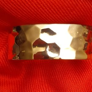 Bracelet Gold Hammered Cuff Brand New